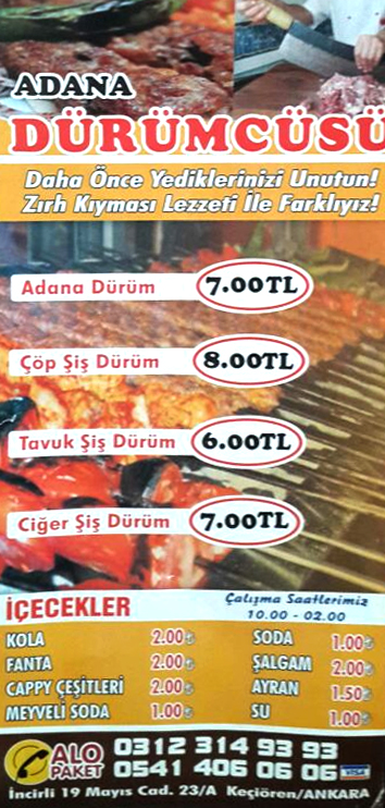 adana dürümcü keçiören