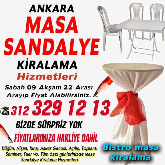 ankara masa sandalye kiralama keçiören çankaya