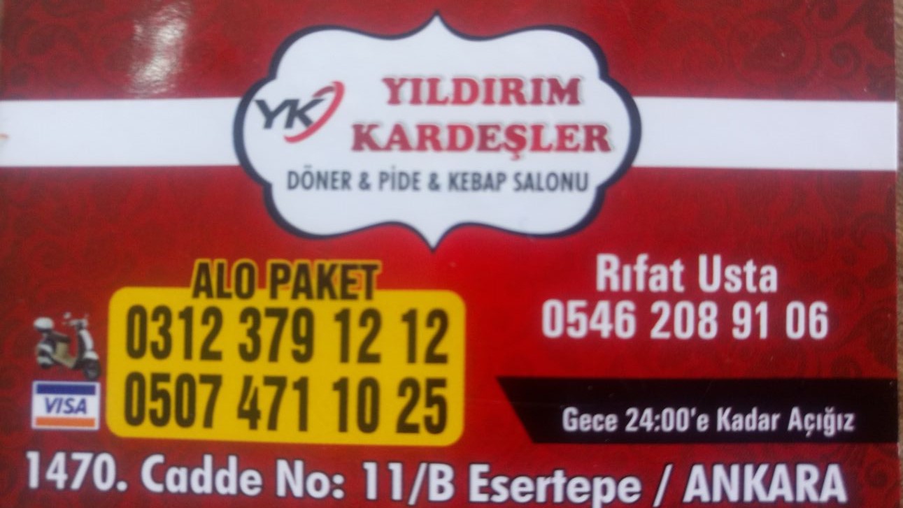 yıldırım kardeşler pide kebap salonu